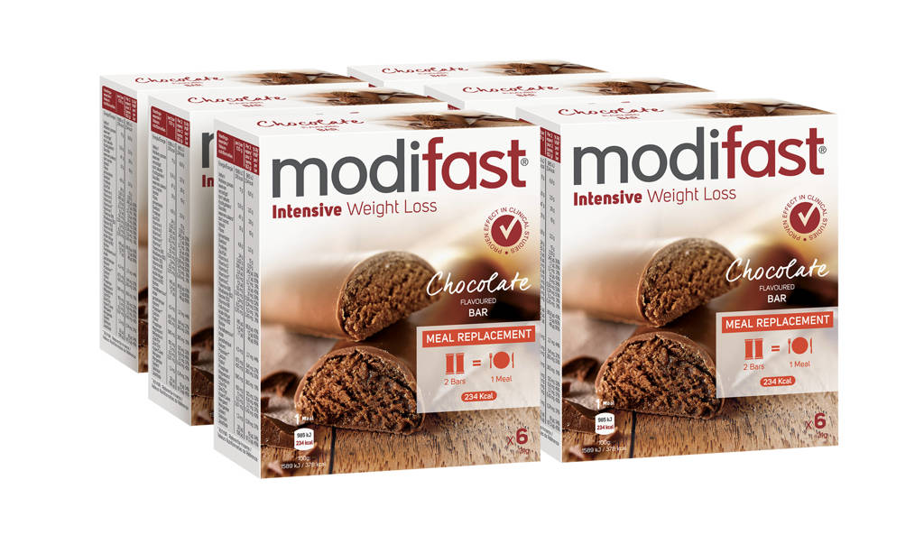 Modifast Intensive Lunchrepen Chocola - 6x6 repen