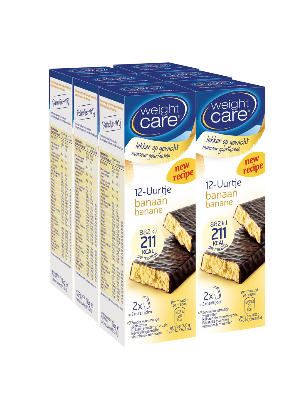 Weight Care Maaltijdreep 12-Uurtje Banaan - 6x2 stuks