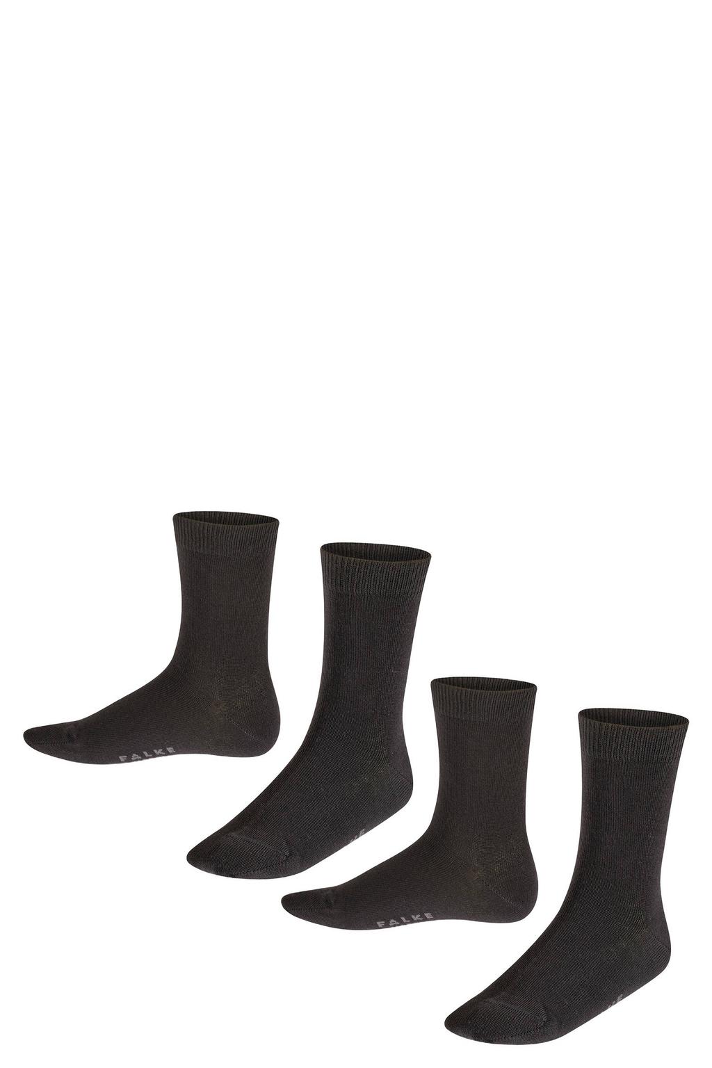 FALKE Happy sokken - zwart (set van 2)
