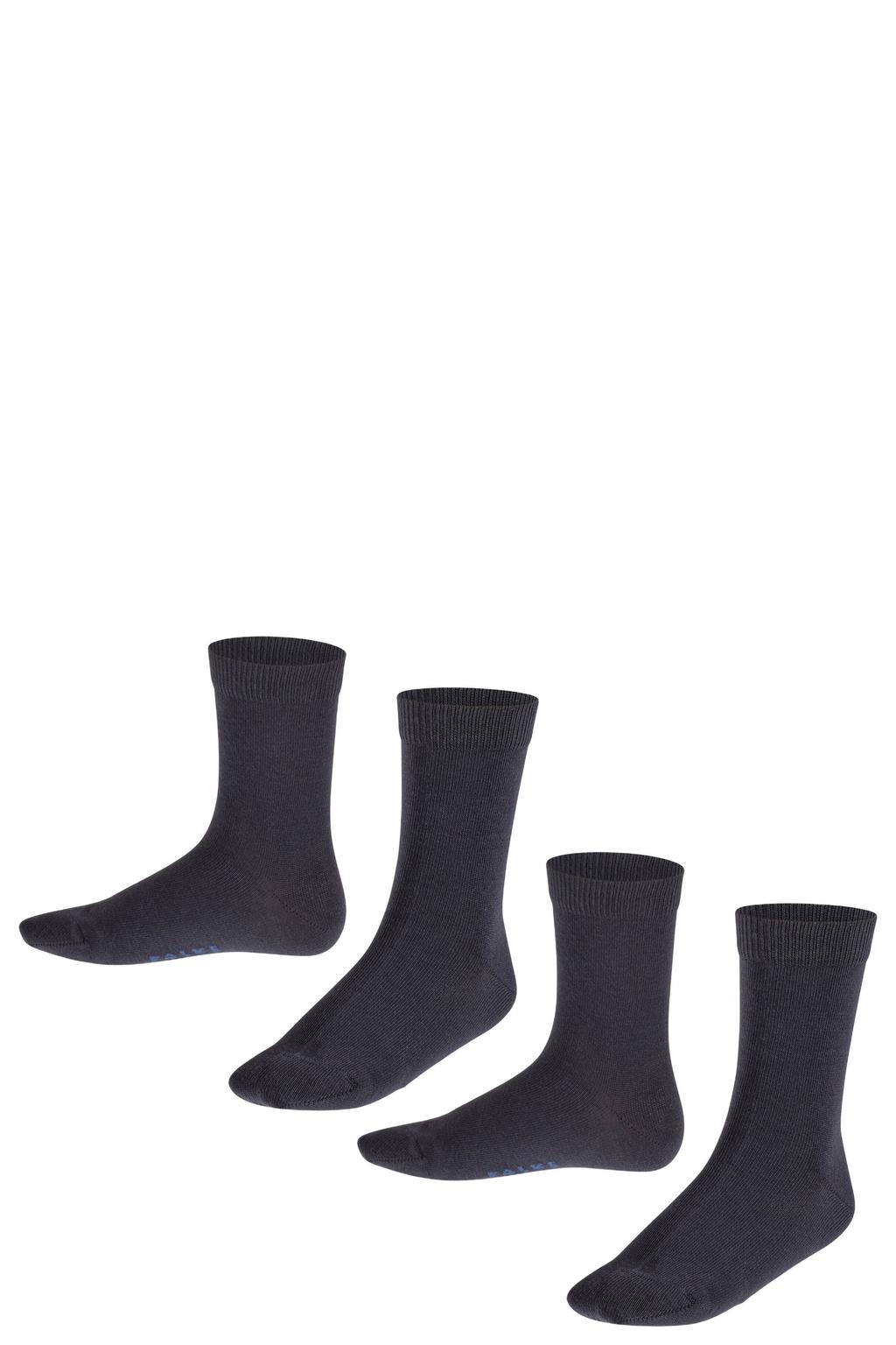 FALKE Happy sokken - zwart (set van 2)