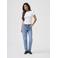 ONLY cropped high waist straight fit jeans ONLEMILY denim medium blue regular