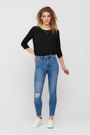 high waist skinny jeans ONLMILA blue medium denim