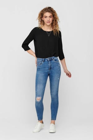 high waist skinny jeans ONLMILA blue medium denim