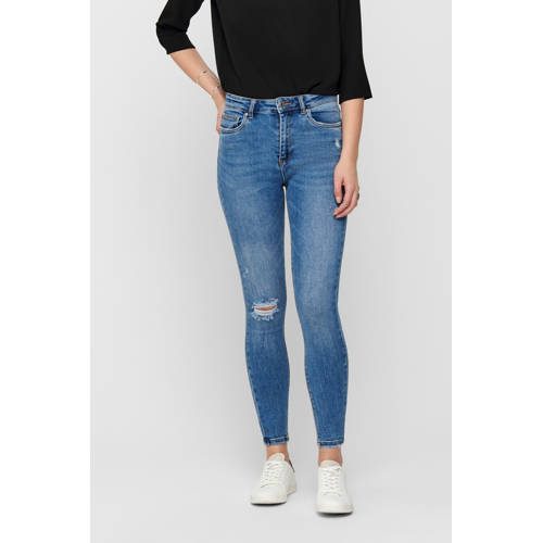 ONLY high waist skinny jeans ONLMILA blue medium denim afbeelding