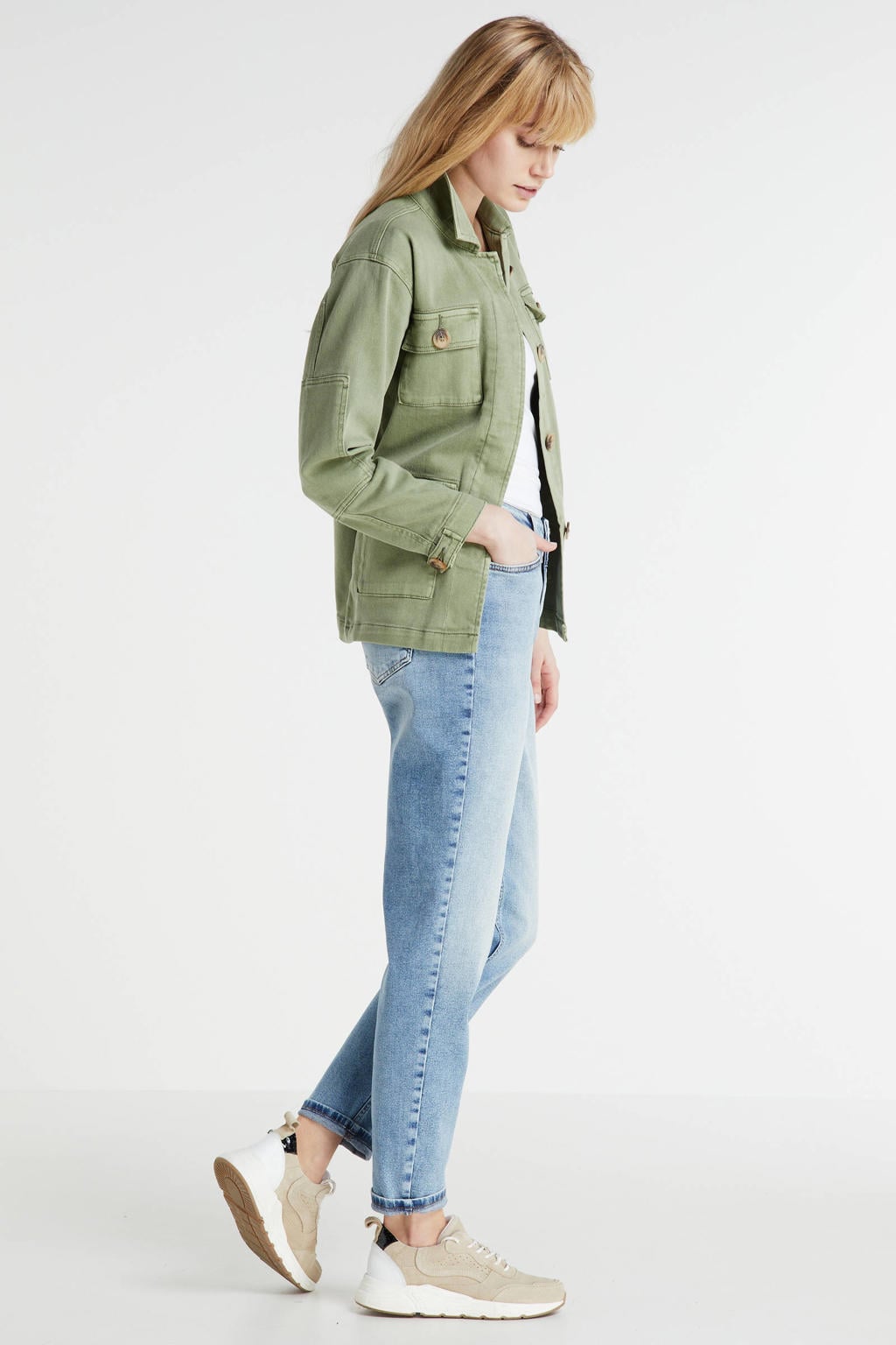 ONLY high waist mom jeans ONLVENEDA light blue denim