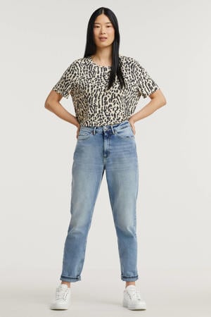 high waist mom jeans ONLVENEDA light blue denim