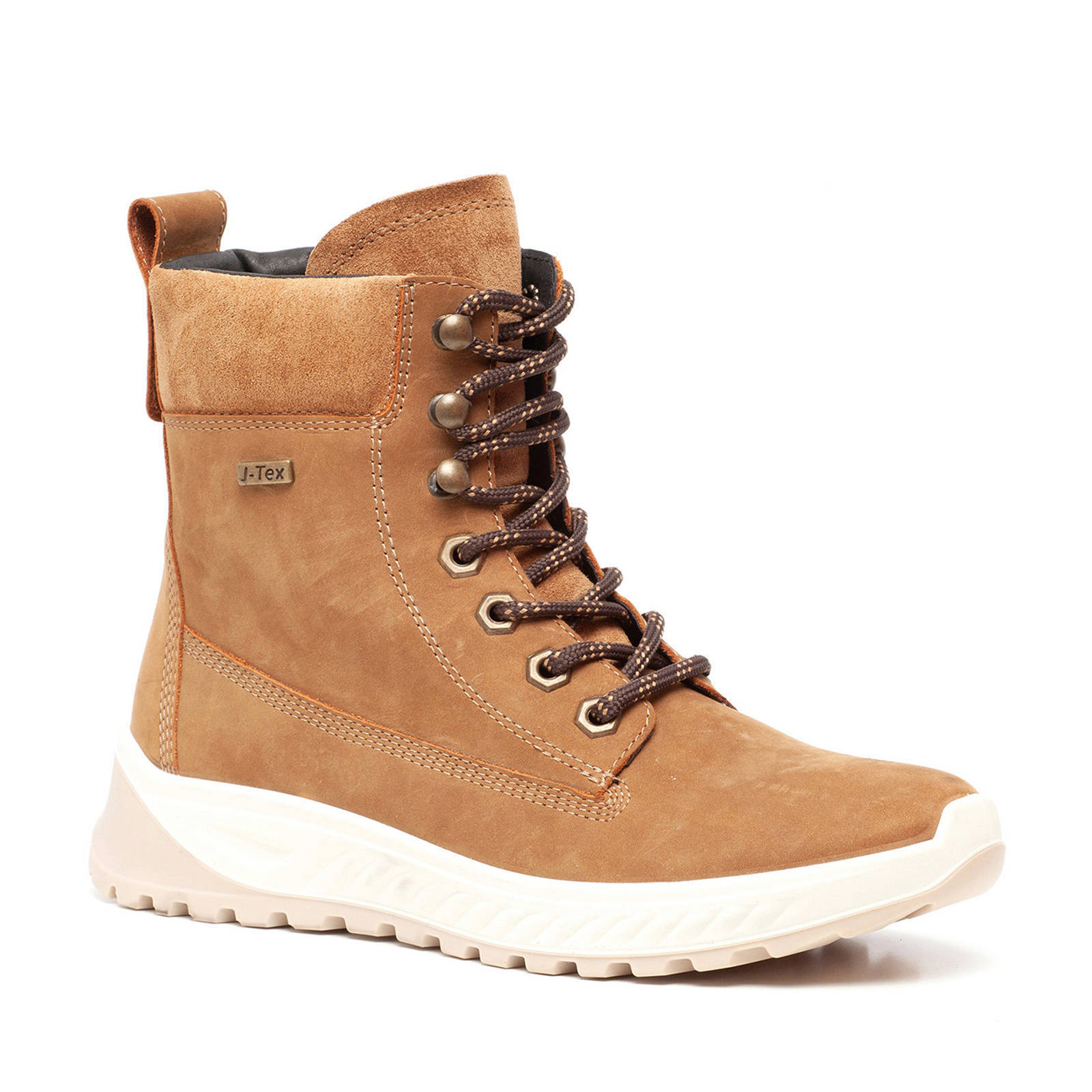 Scapino TwoDay leren veterboots camel | wehkamp