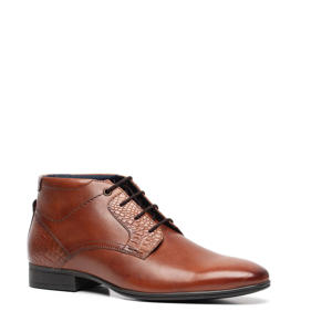 Van Beers leren veterschoenen cognac