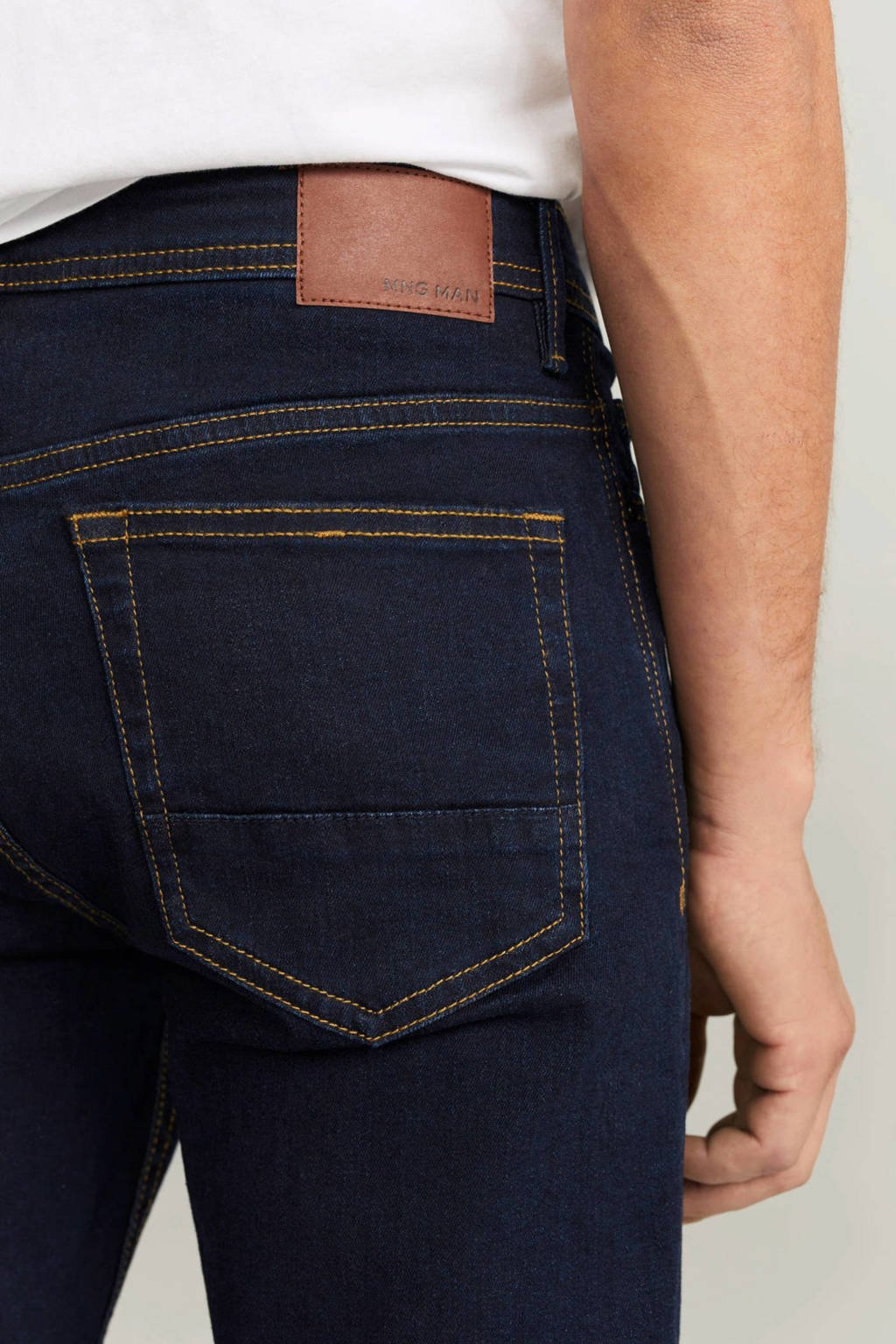 Mango Man skinny jeans Jude changeant blauw wehkamp