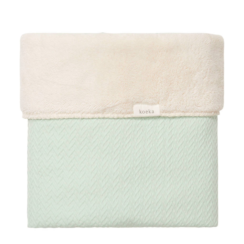Koeka Stockholm teddy baby wiegdeken Misty Mint 75x100 cm
