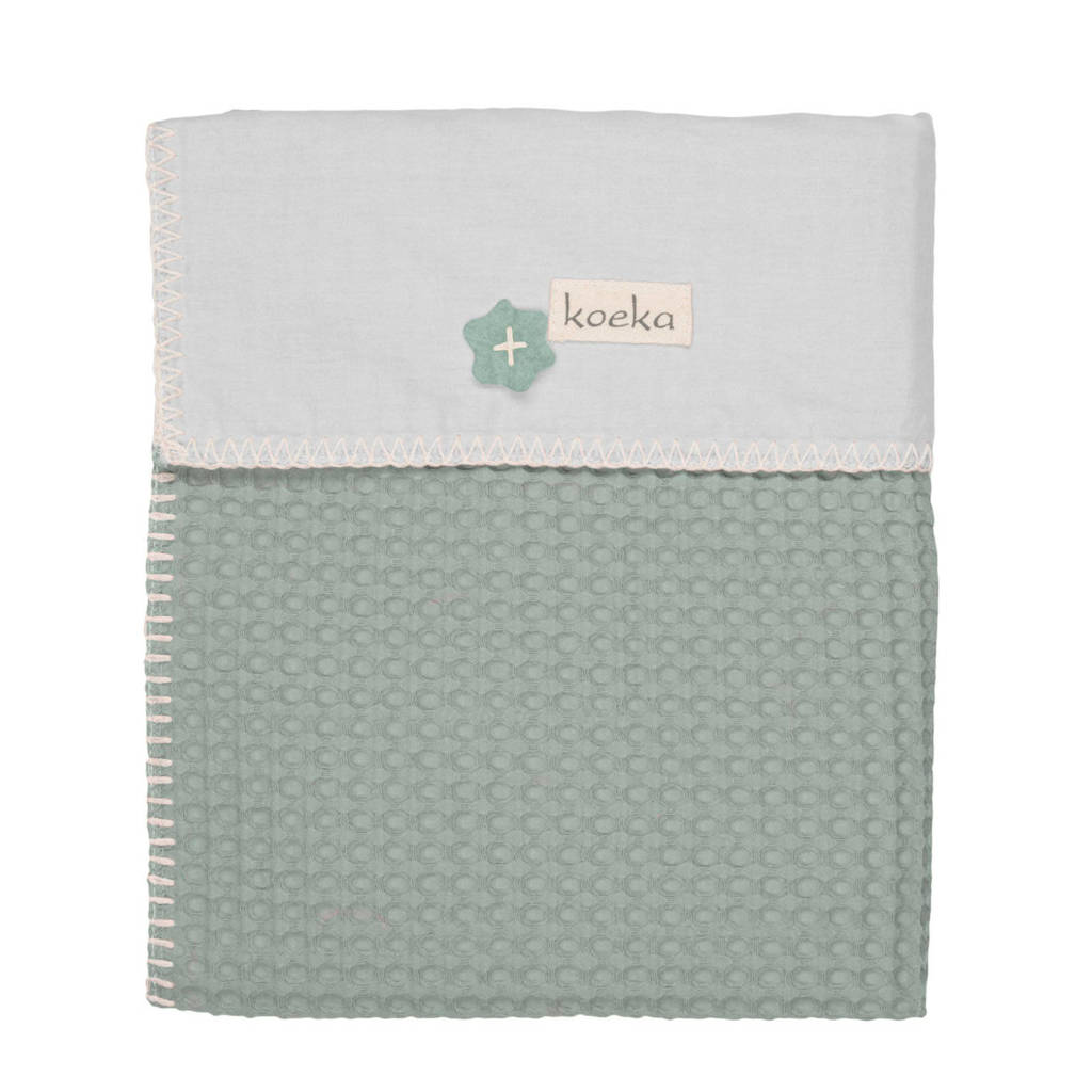 Koeka Antwerp baby wiegdeken Sapphire 75x100 cm, sapphire/silver grey