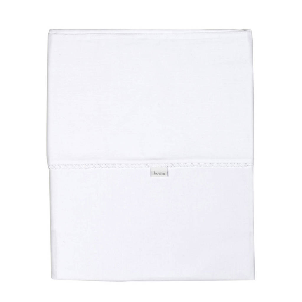 Koeka Sweet Lace baby ledikantlaken white 110x140 cm, White