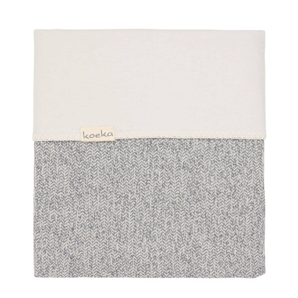 Koeka Vigo flanel baby wiegdeken Sparkle Grey 75x100 cm, Sparkle grey