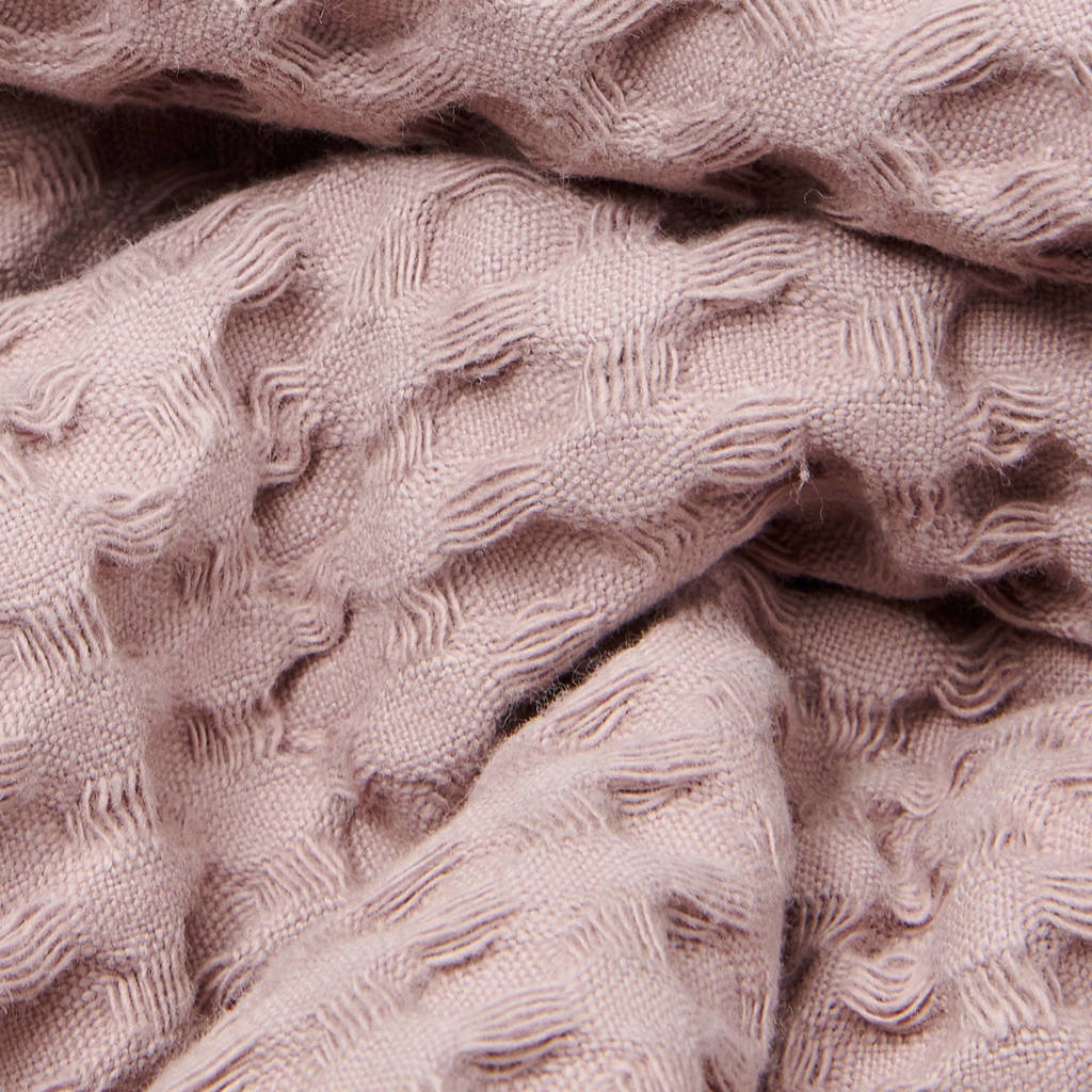 Koeka Oslo baby ledikantdeken teddy 100x150 cm Old Baby Pink/Pebble, old baby pink/pebble