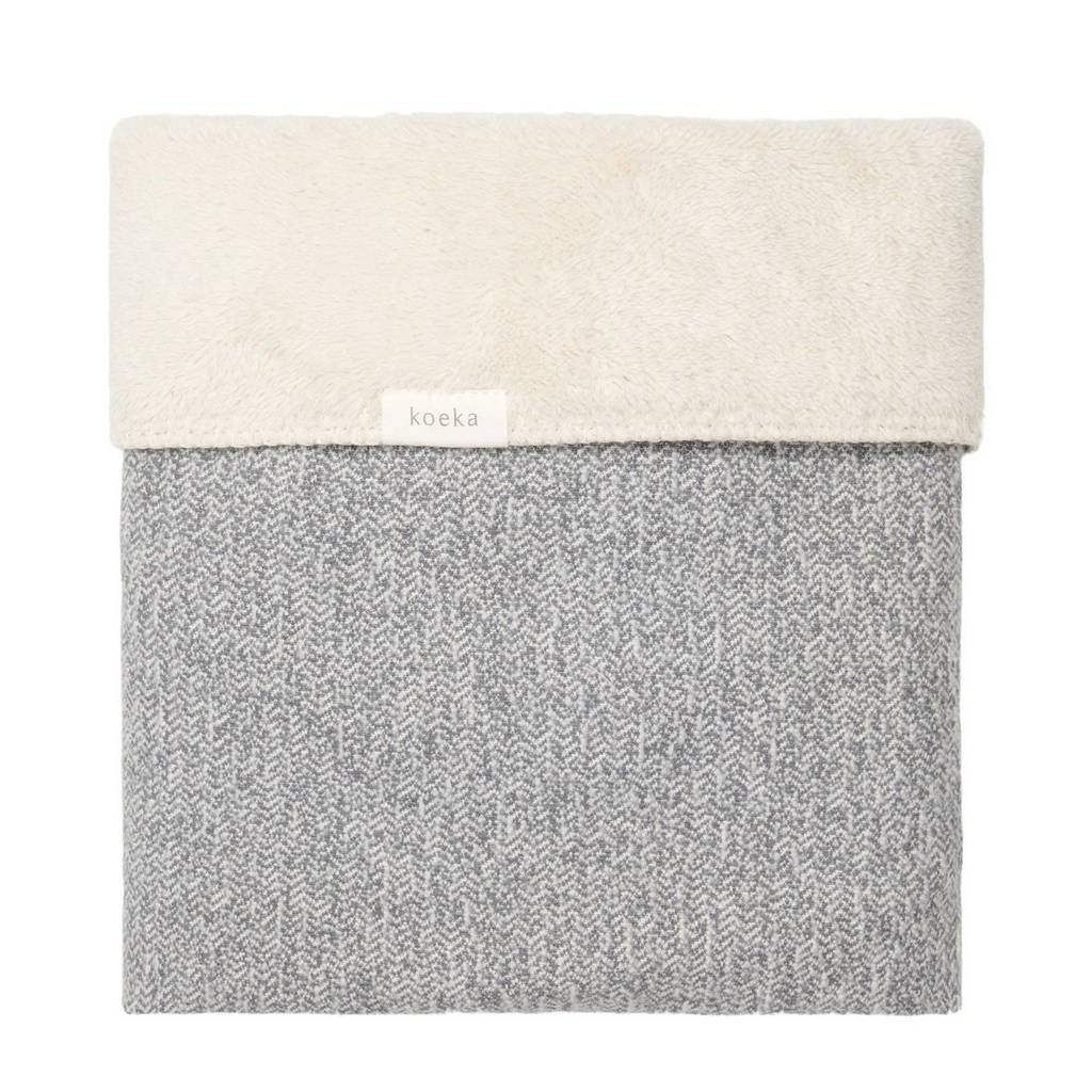 Koeka Vigo teddy baby ledikantdeken 100x150 cm Sparkle Grey/Pebble, sparkle grey/pebble