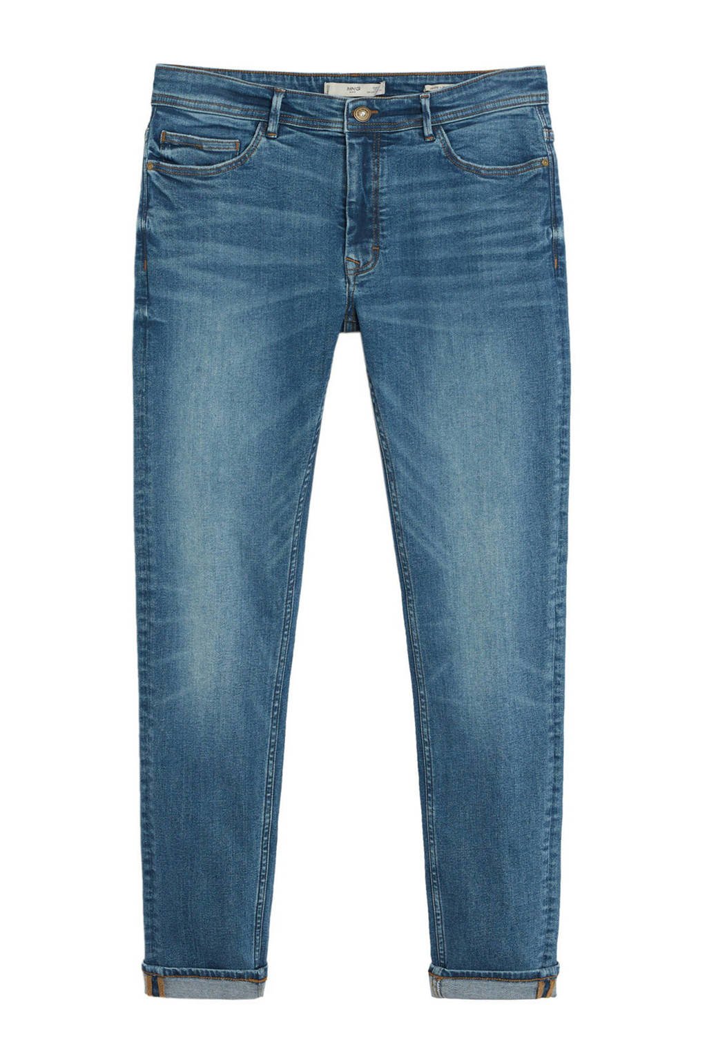Mango Man slim fit jeans blauw, Blauw