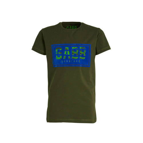GABBIANO T-shirt met logo donkergroen/groen