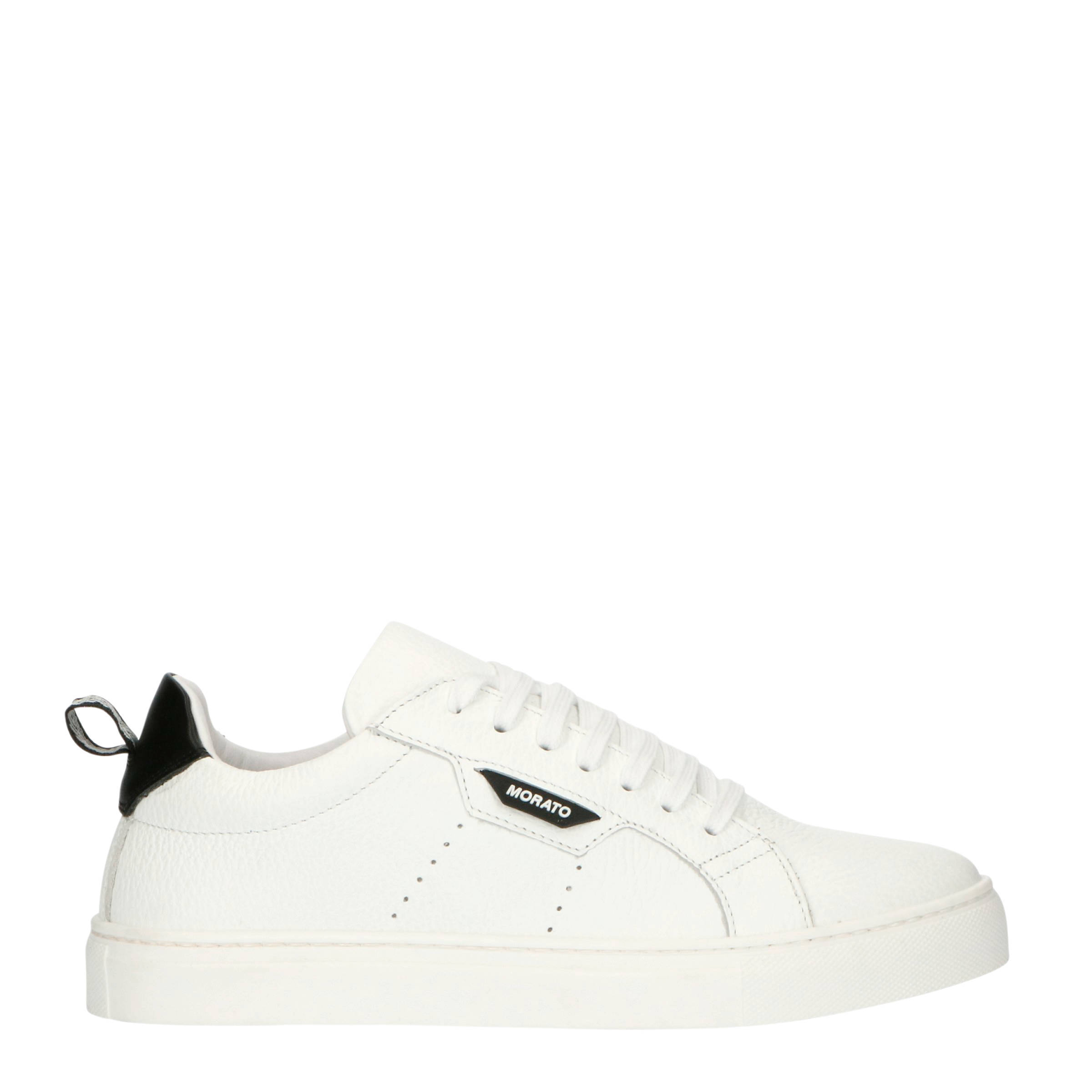 Antony Morato leren sneakers wit/zwart | wehkamp