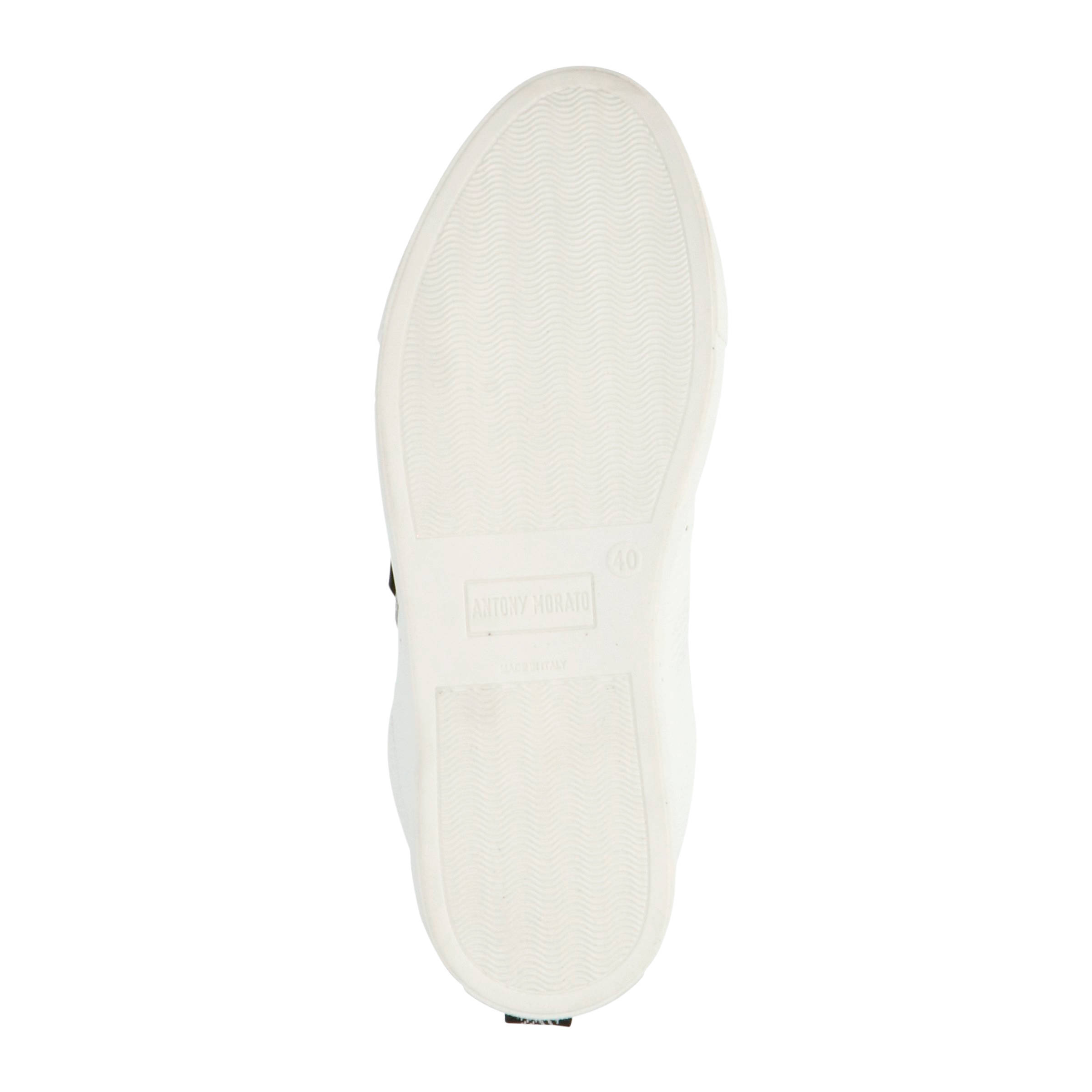Antony Morato leren sneakers wit/zwart | wehkamp