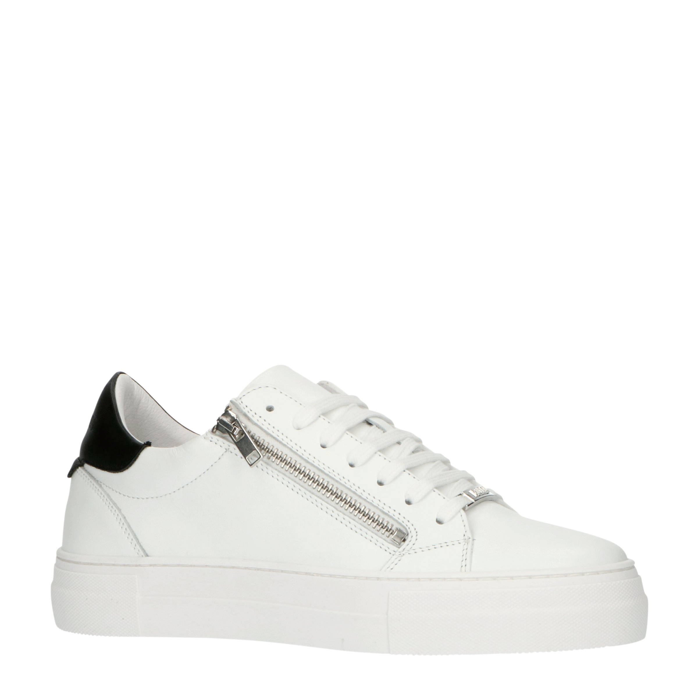 Antony Morato leren sneakers wit/zwart | wehkamp
