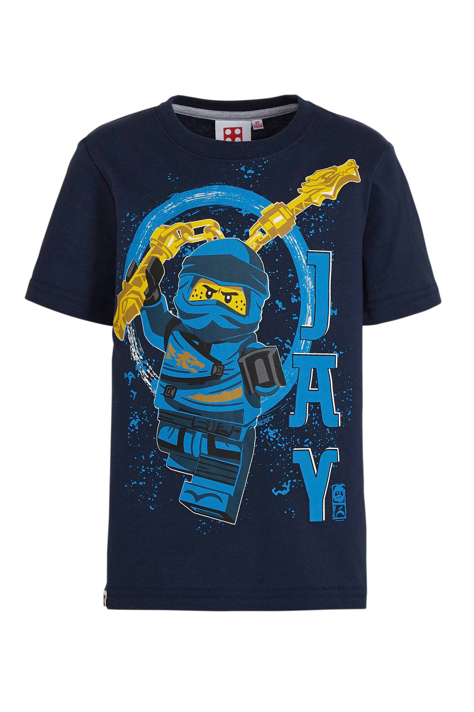 LEGO Ninjago T-shirt donkerblauw/geel 