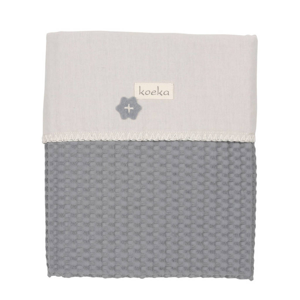 Koeka Antwerp baby ledikantdeken 100x150 cm Steel Grey, Steel grey