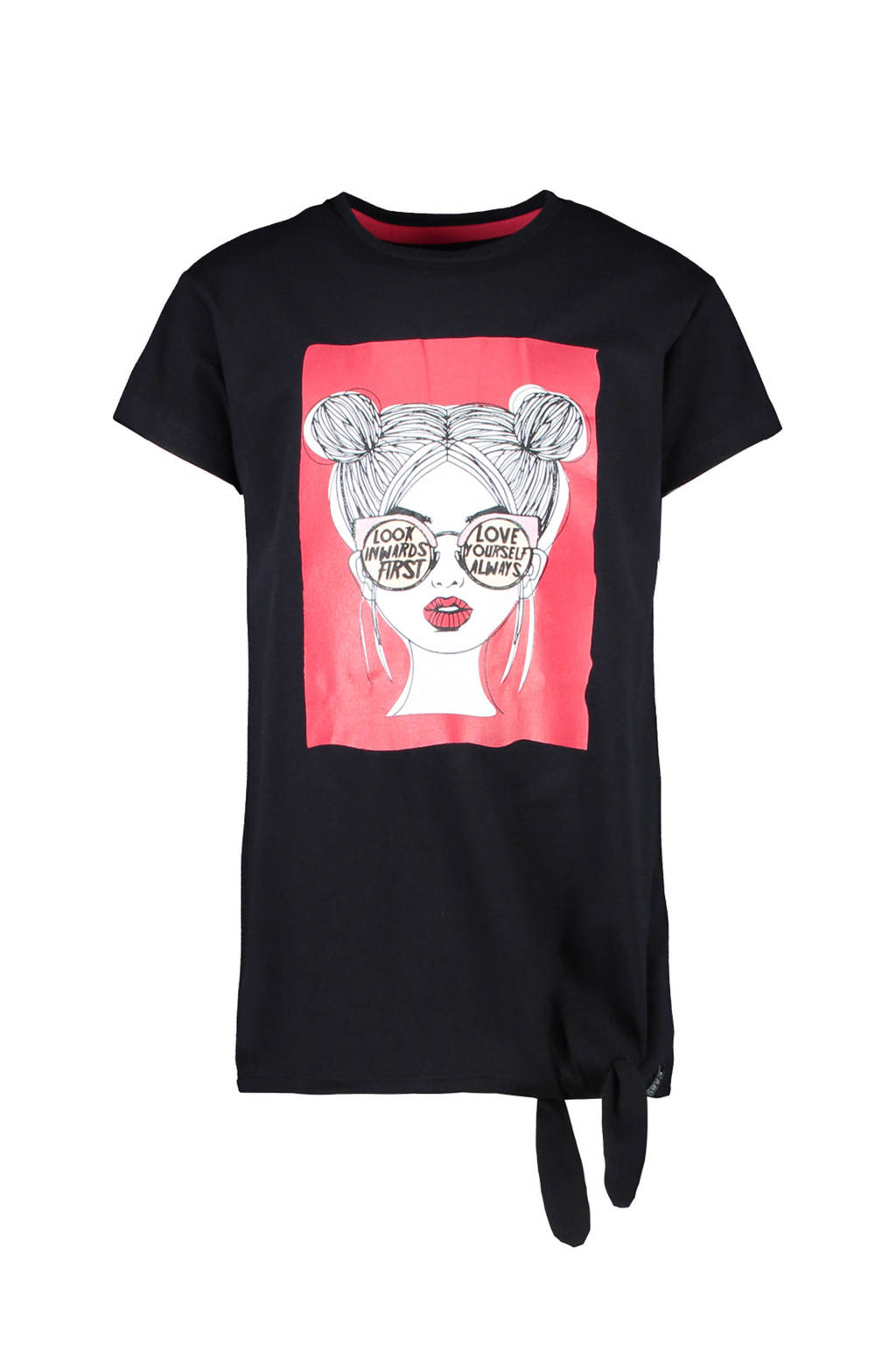 Cars T-shirt Adisa met printopdruk zwart/rood/wit, Zwart/rood/wit