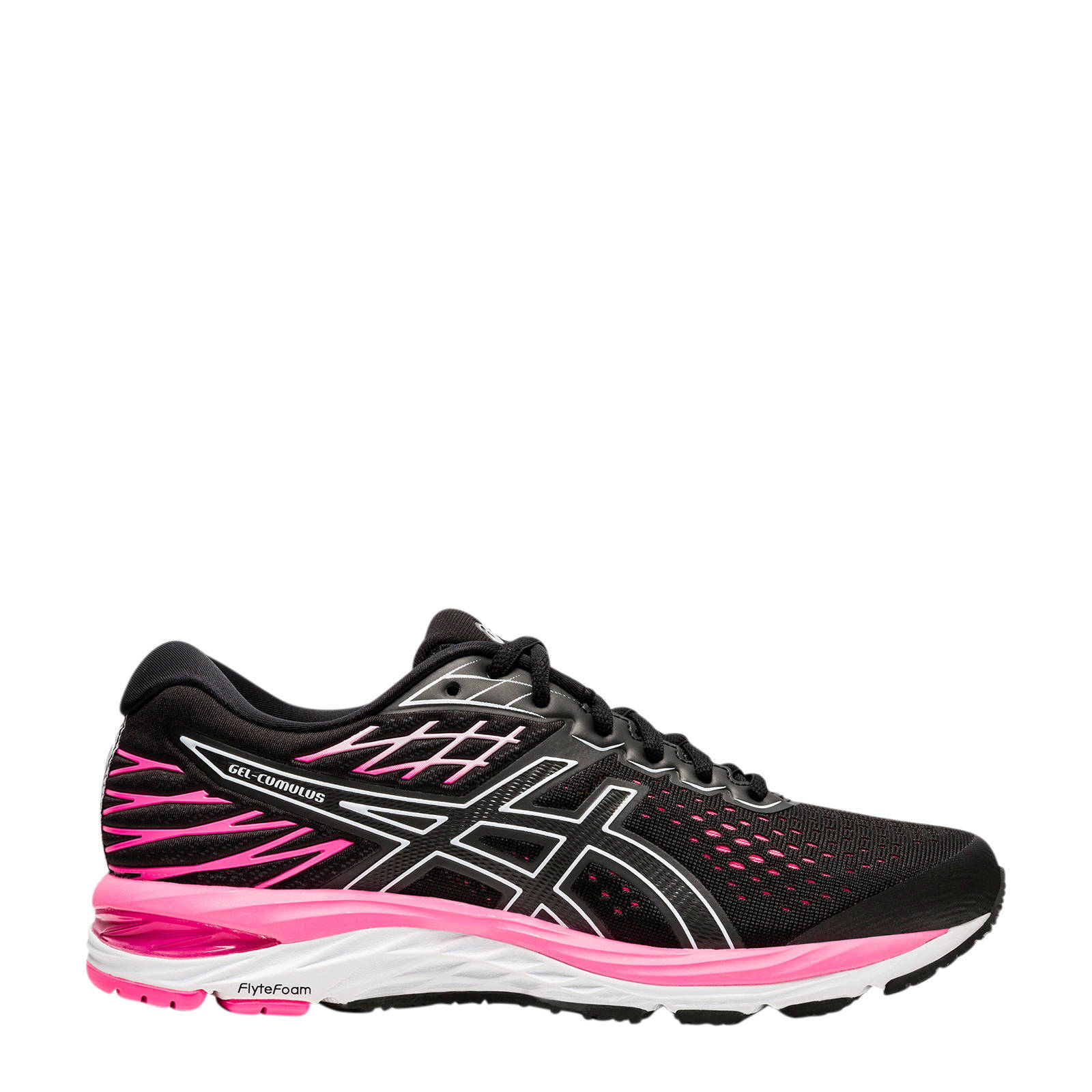ASICS Gel-Cumulus 21 hardloopschoenen zwart/roze | wehkamp