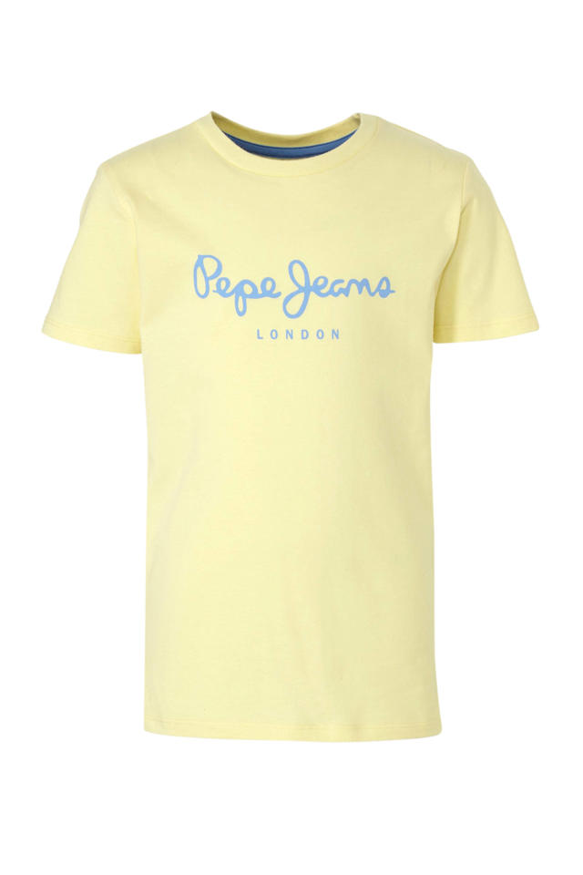 zelf Naar behoren Zakje Pepe Jeans T-shirt met logo lichtgeel | wehkamp