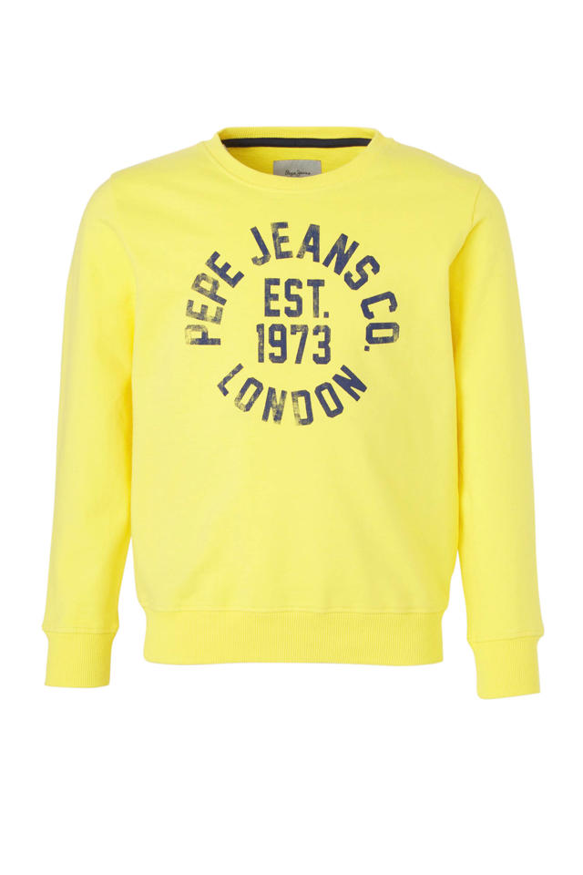 Interessant Uitvoerder Plak opnieuw Pepe Jeans sweater met logo geel/donkerblauw | wehkamp
