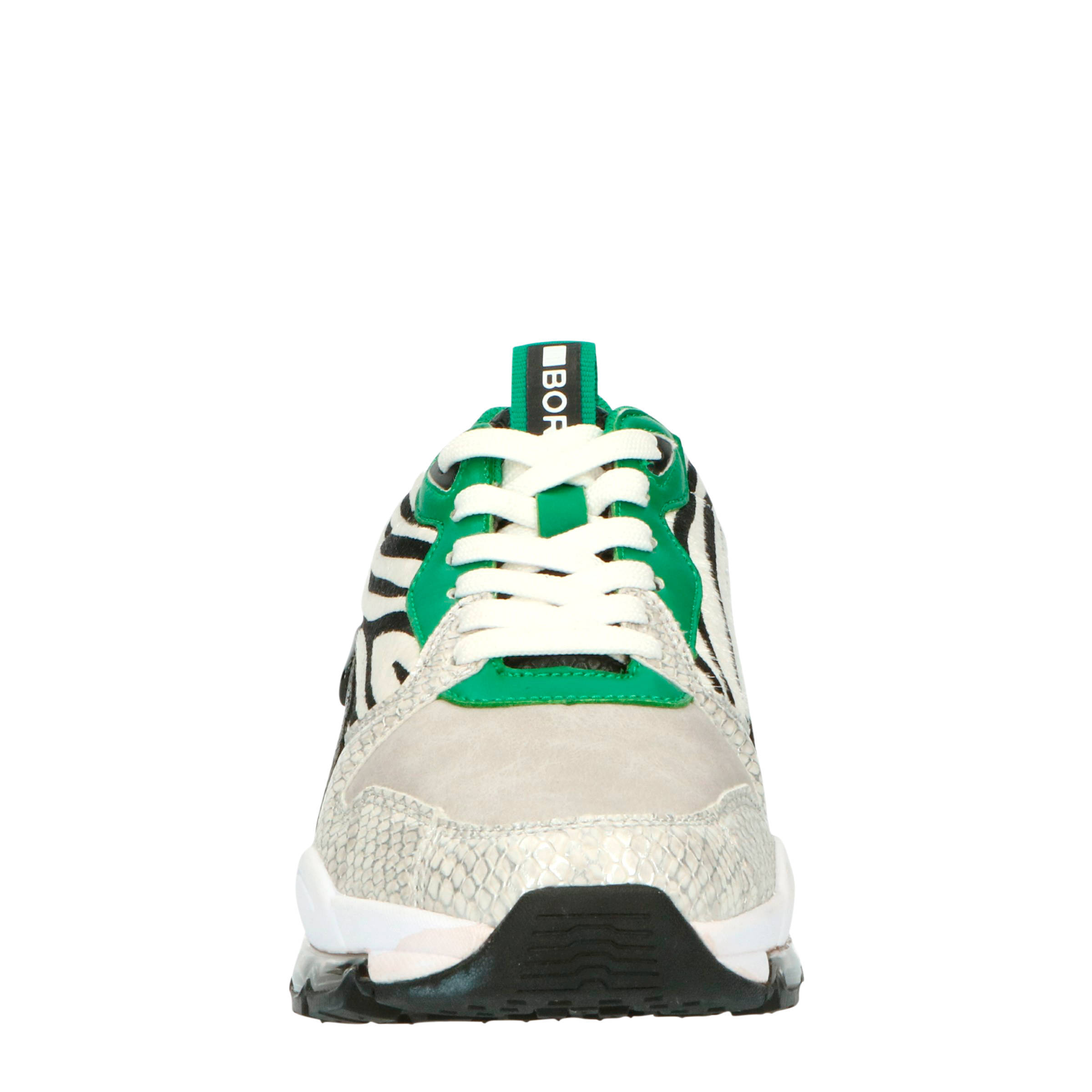 Björn Borg X500 sneakers zebraprint wit/groen | wehkamp