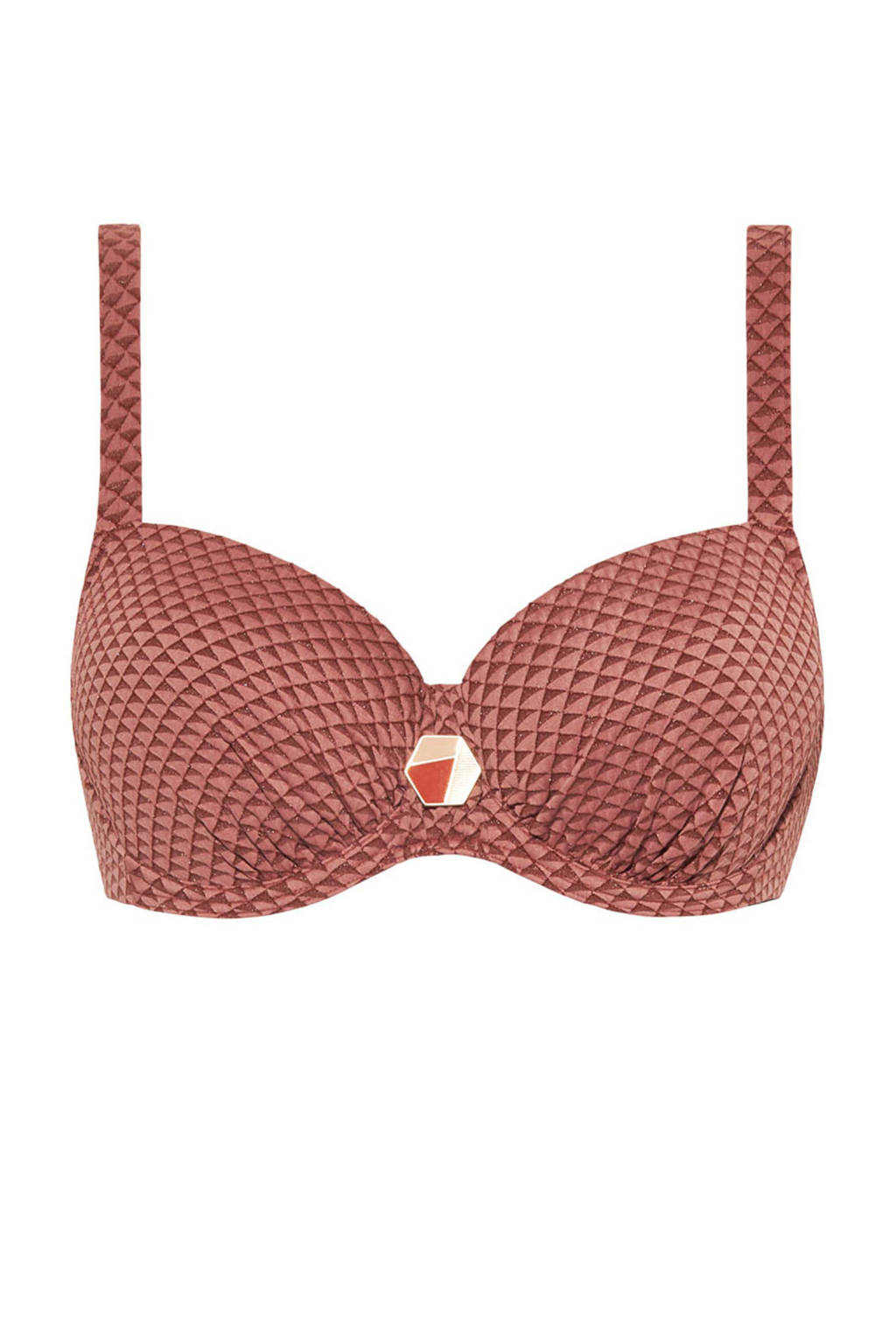 Cyell beugel bikinitop met all over print oudroze, Oudroze