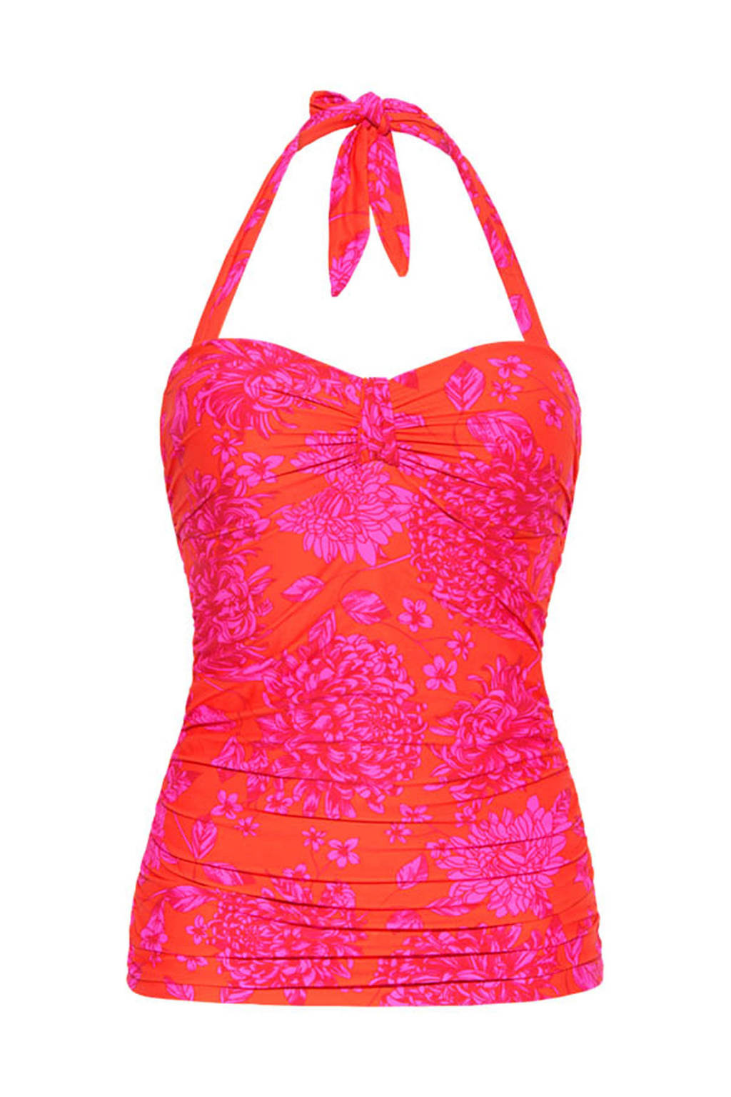 Cyell tankini bikinitop met all over print rood/roze wehkamp
