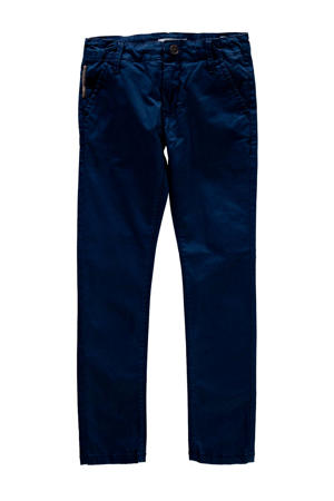 KIDS slim fit broek donkerblauw