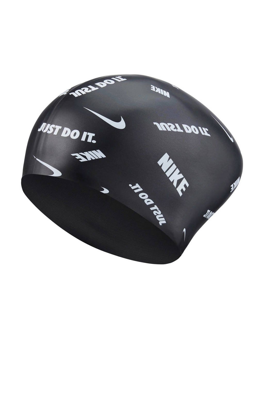 Nike badmuts met logo's zwart/wit, Zwart/wit