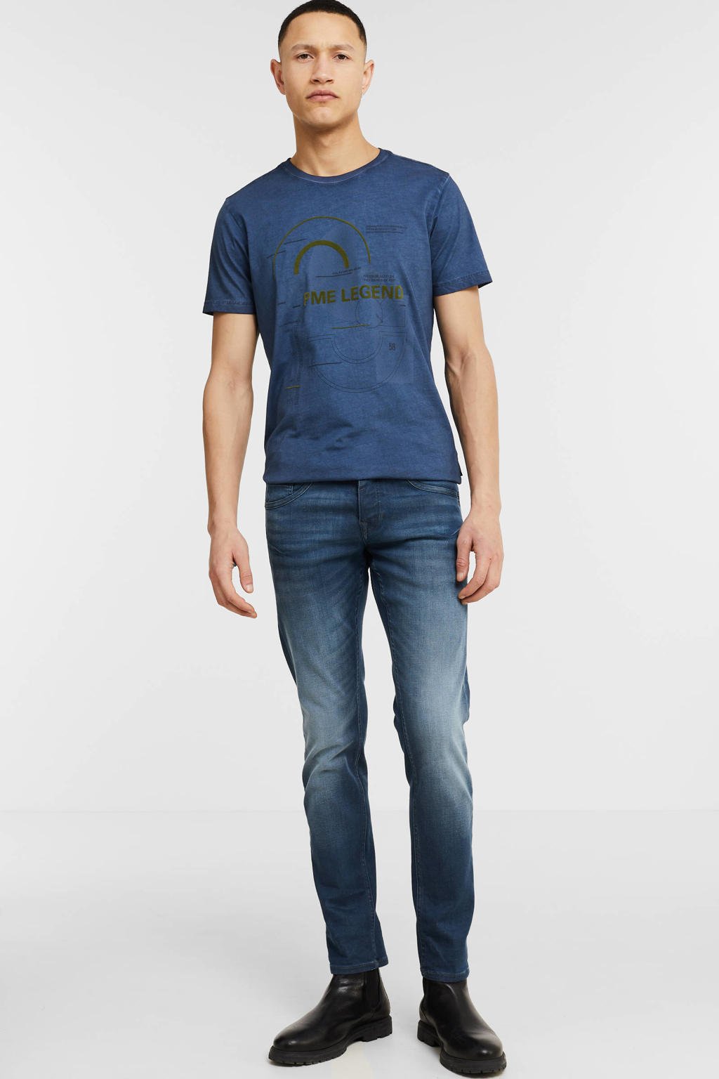 PME Legend regular straight fit jeans Skyhawk mid grey blue