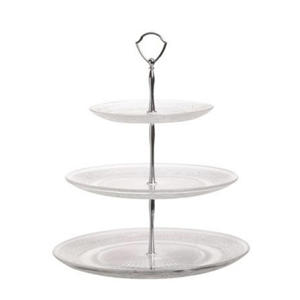 Etagere / Serveertoren Retro - Glas - ø 18, 25 & 29 cm - 3 Laags