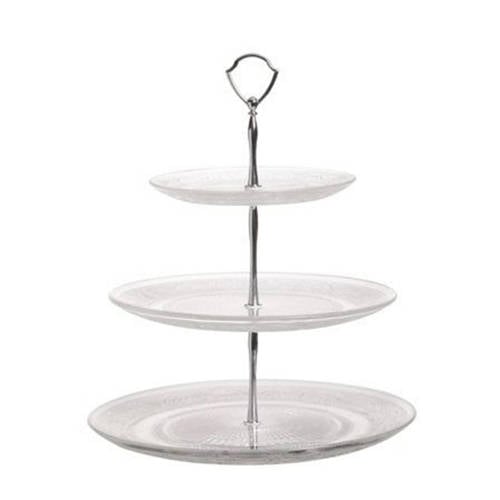 Cosy & Trendy Etagere / Serveertoren Retro - Glas - ø 29 cm - 3-Laags afbeelding