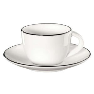 Espressokop en Schotel A Table Ligne Noire 70 ml
