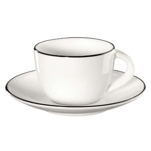 Espressokop en Schotel A Table Ligne Noire 70 ml