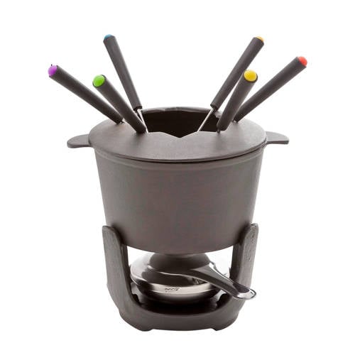 Cosy & Trendy Funcooking Fondueset Gietijzer - 6 personen - grijs - 1.2 liter afbeelding