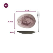 thumbnail: Cosy & Trendy Kleine Bordjes / Gebaksbordjes Streetfood 15 x 11.5 cm - 10 Stuks