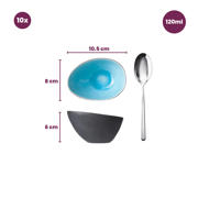 thumbnail: Cosy & Trendy Kleine Kommen Streetfood 11 x 8 cm / 120 ml- 10 Stuks