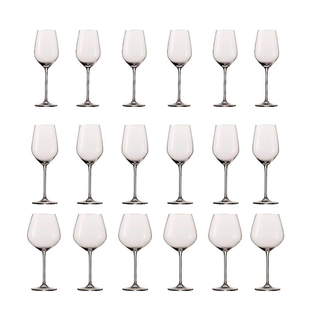 Schott Zwiesel Wijnglazen Fortissimo - Set 18 delig - Witte en Rode Wijnglazen & Gin Tonic Glazen