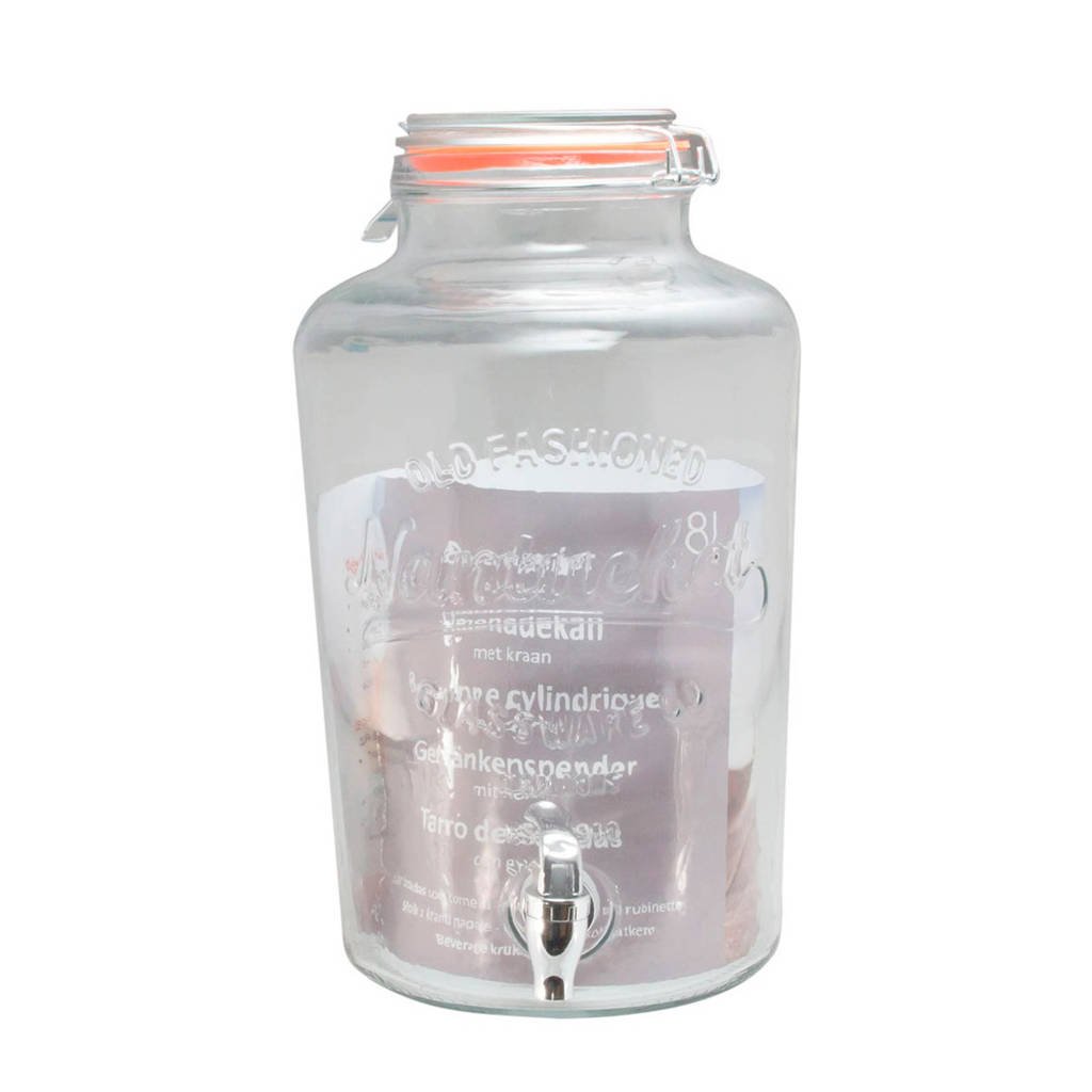 Easyline drank dispenser met kraantje (8 liter), Transparant