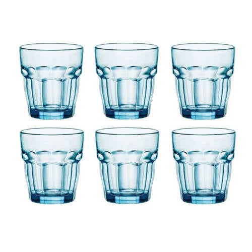 Bormioli Rocco Waterglazen Rock Bar - Blauw - 270 ml - 6 stuks afbeelding