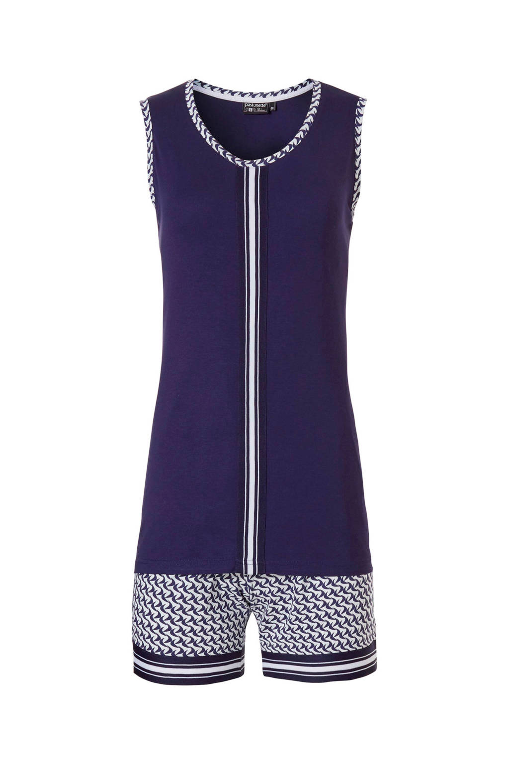 Pastunette shortama blauw/wit, Blauw/wit