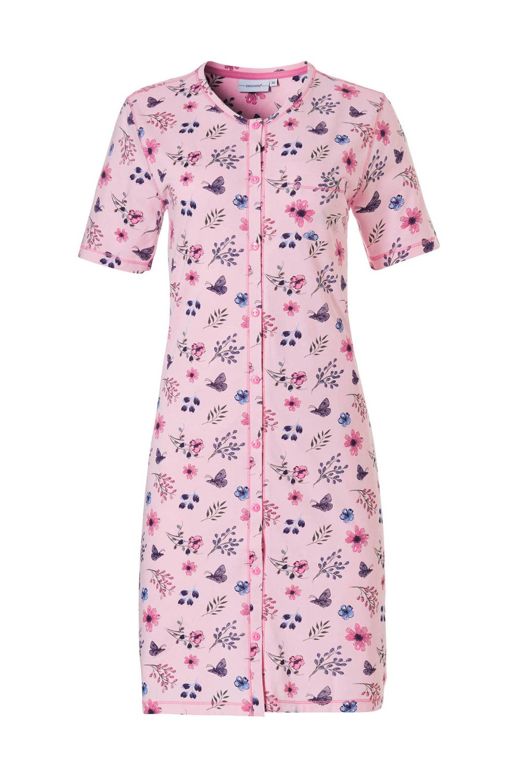 Pastunette nachthemd met all over print roze, Roze