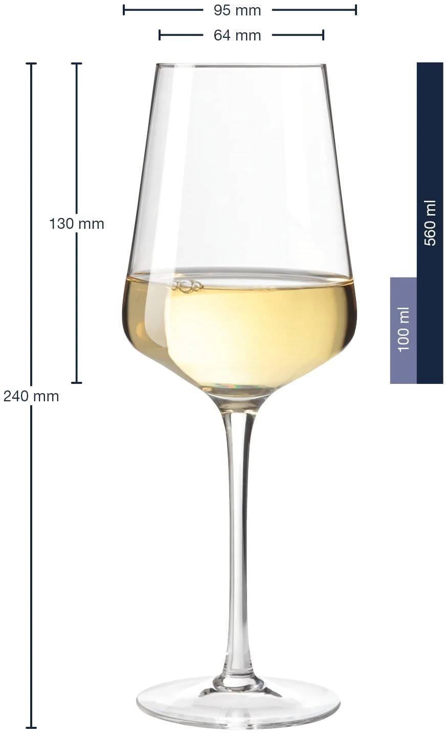 Leonardo Witte Wijnglazen Puccini - 560 ml - 6 stuks | wehkamp