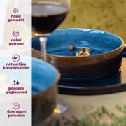 thumbnail: Cosy & Trendy Serviesset Quintana Blue 18-delig / 6 personen - 6 dinerborden, 6 diepe borden en 6 ontbijtborden